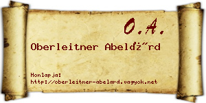 Oberleitner Abelárd névjegykártya